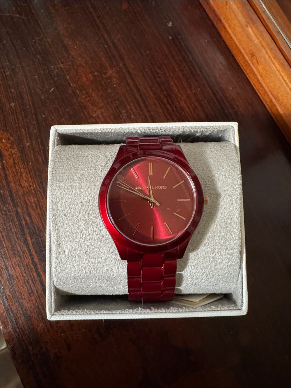 Michael Kors Red Metallic Men's Bracelet Watch